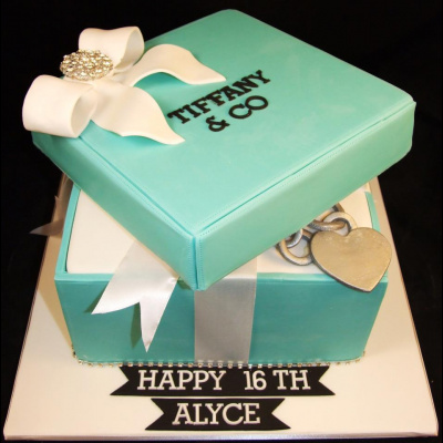 tiffany box birthday 16th 18th 21st cake